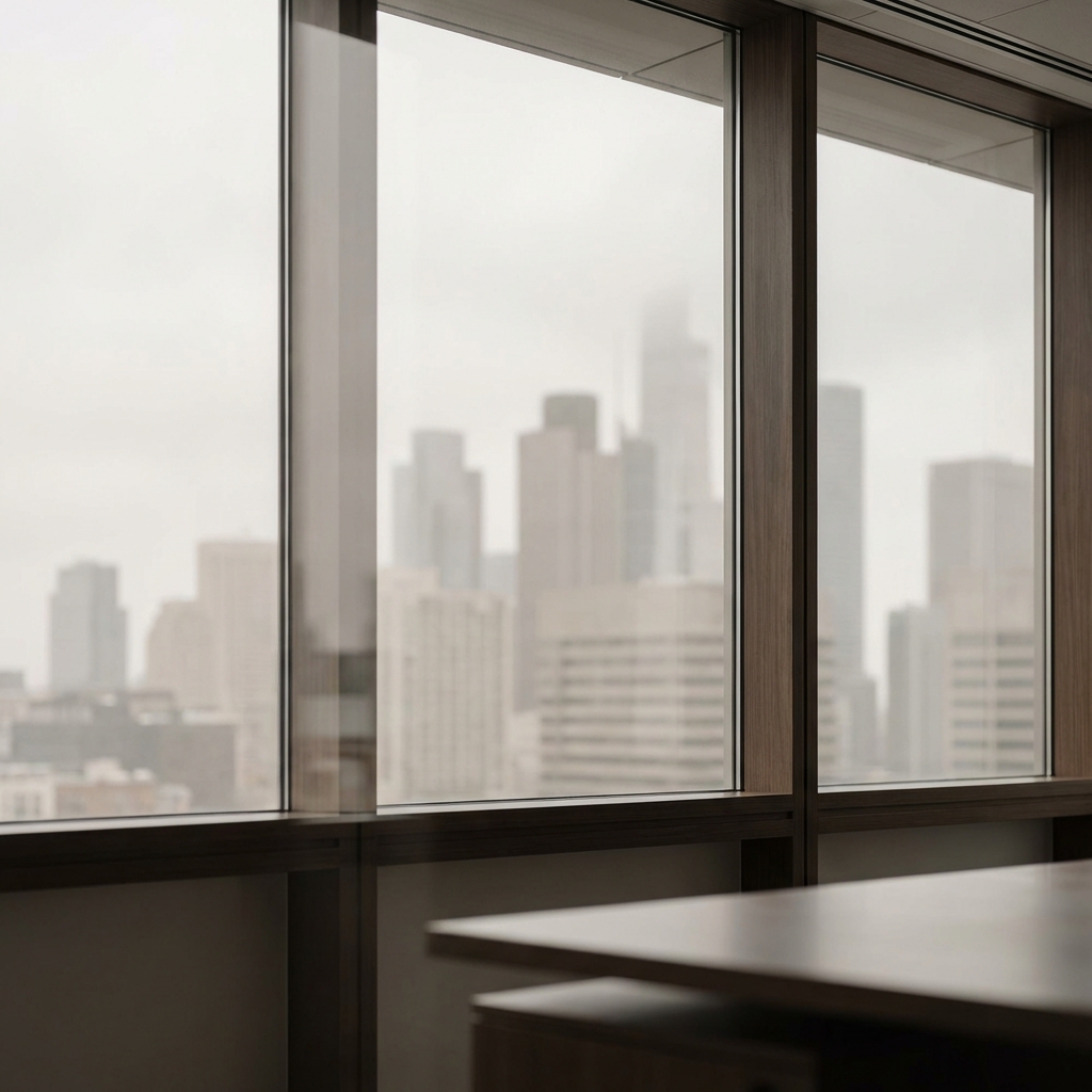 Muted cityscape view